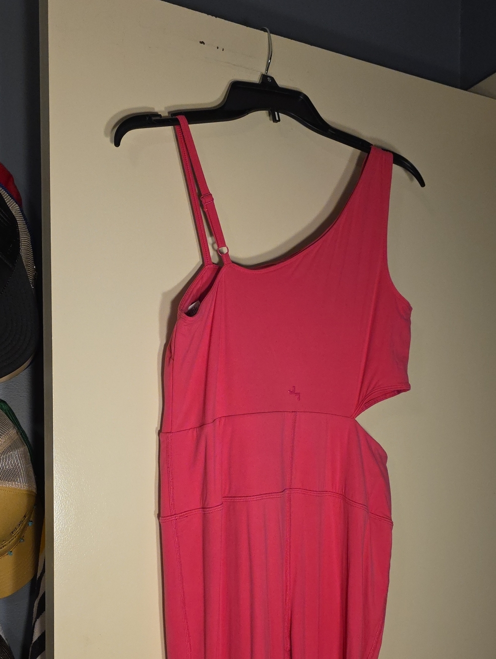 JoyLab Hot Pink One-Shoulder Flare Jumpsuit - Picture 8 of 12